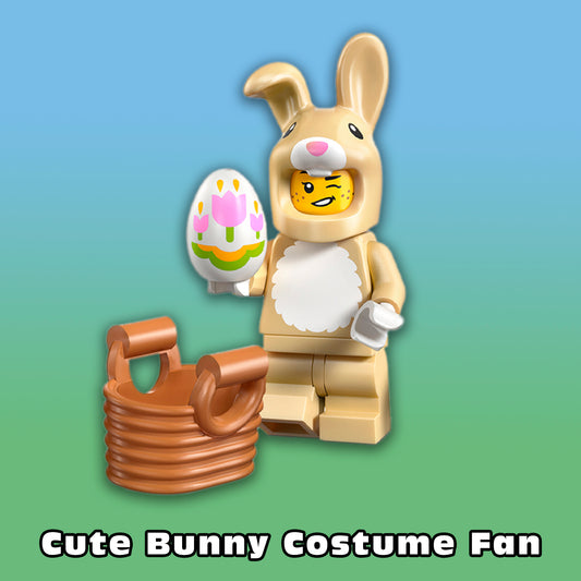 LEGO Cute Bunny Costume Fan Minifigure 71051 Series 28 Collectible Figure