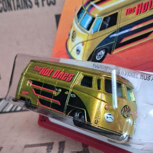 Hot Wheels Volkswagen T1 Panel Bus The Hot Ones Gold VW Van 1:64 Diecast Model