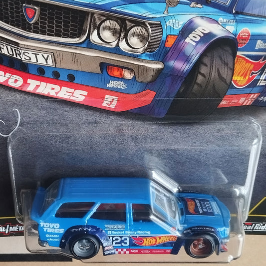 Hot Wheels Premium Mad Mike Mazda RX-3 Wagon Ronin Run II Car Culture 1:64 Die-Cast Model