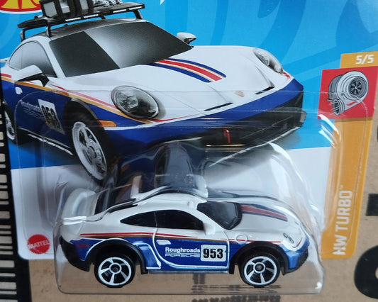 Hot Wheels Porsche 911 Rallye Blue White HW Turbo 1:64 Diecast Model