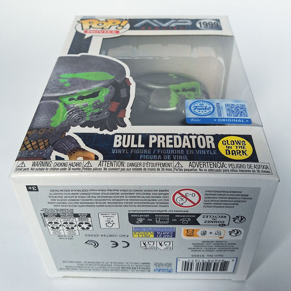 Funko Pop Bull Predator #1999 Glow in the Dark Vinyl Figure | AVP Requiem Collectible Display Figure