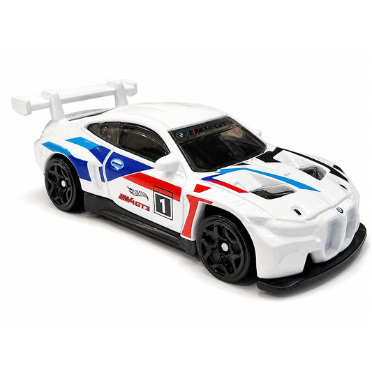 Hot Wheels BMW M4 GT3 White Diecast 1/64 Scale Model | Collectible Race Toy Car | Gift for Collector, Boyfriend, Coworker, Husband