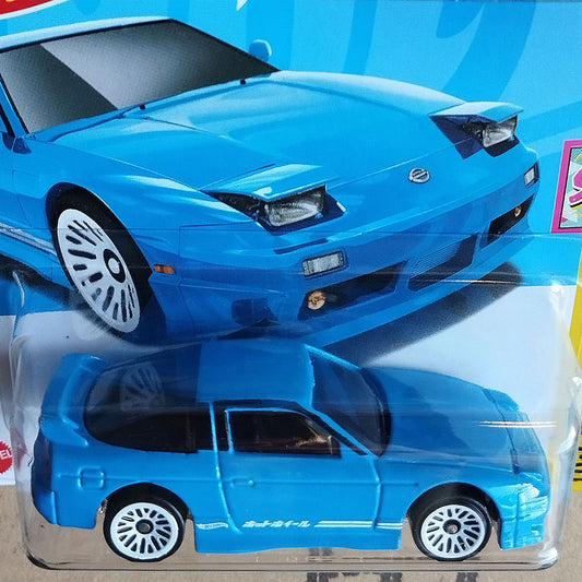 Hot Wheels 1996 Nissan 180SX Type X Blue JDM Drift Car 1:64 Scale Model