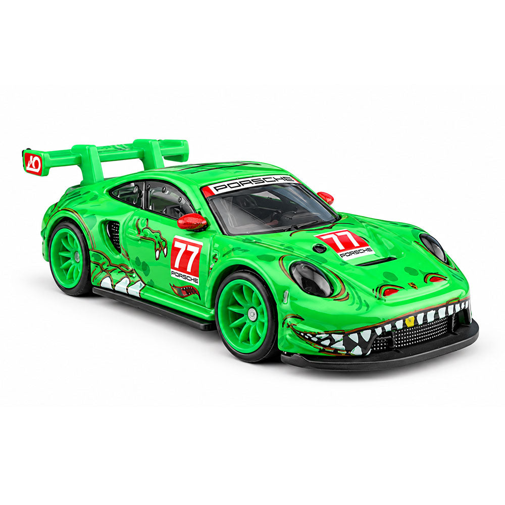Hot Wheels Premium Porsche 911 GT3 R Team Transport Set | AO Racing REXY Race Car and Fleet Flyer Truck
