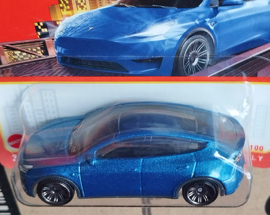 Matchbox Tesla Model Y Blue Diecast Electric SUV 1:64 Collector