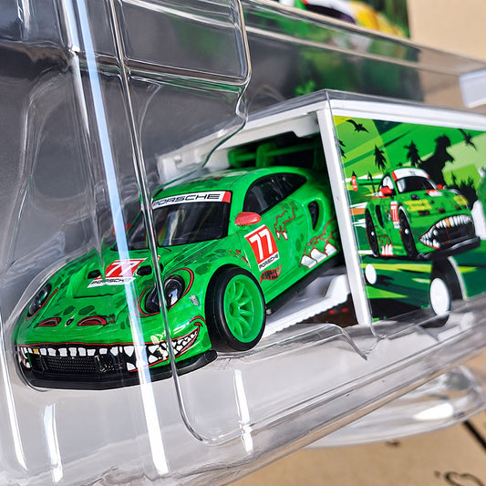 Hot Wheels Premium Porsche 911 GT3 R Team Transport Set | AO Racing REXY Race Car and Fleet Flyer Truck
