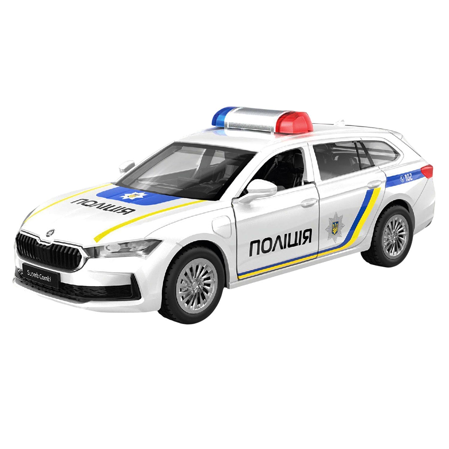 Diecast Ukrainian police and military model cars collection including patrol vehicles and souvenir editions.