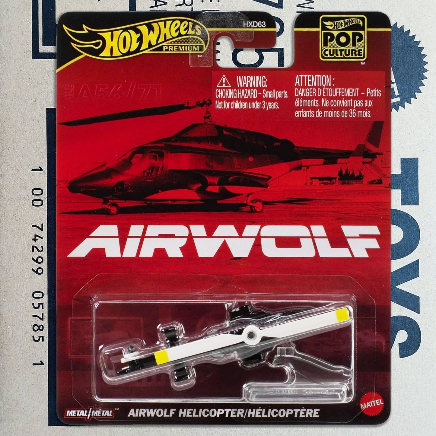 Premium Hot Wheels Airwolf Helicopter Diecast 1/64 Scale Model | TV Series Collectible