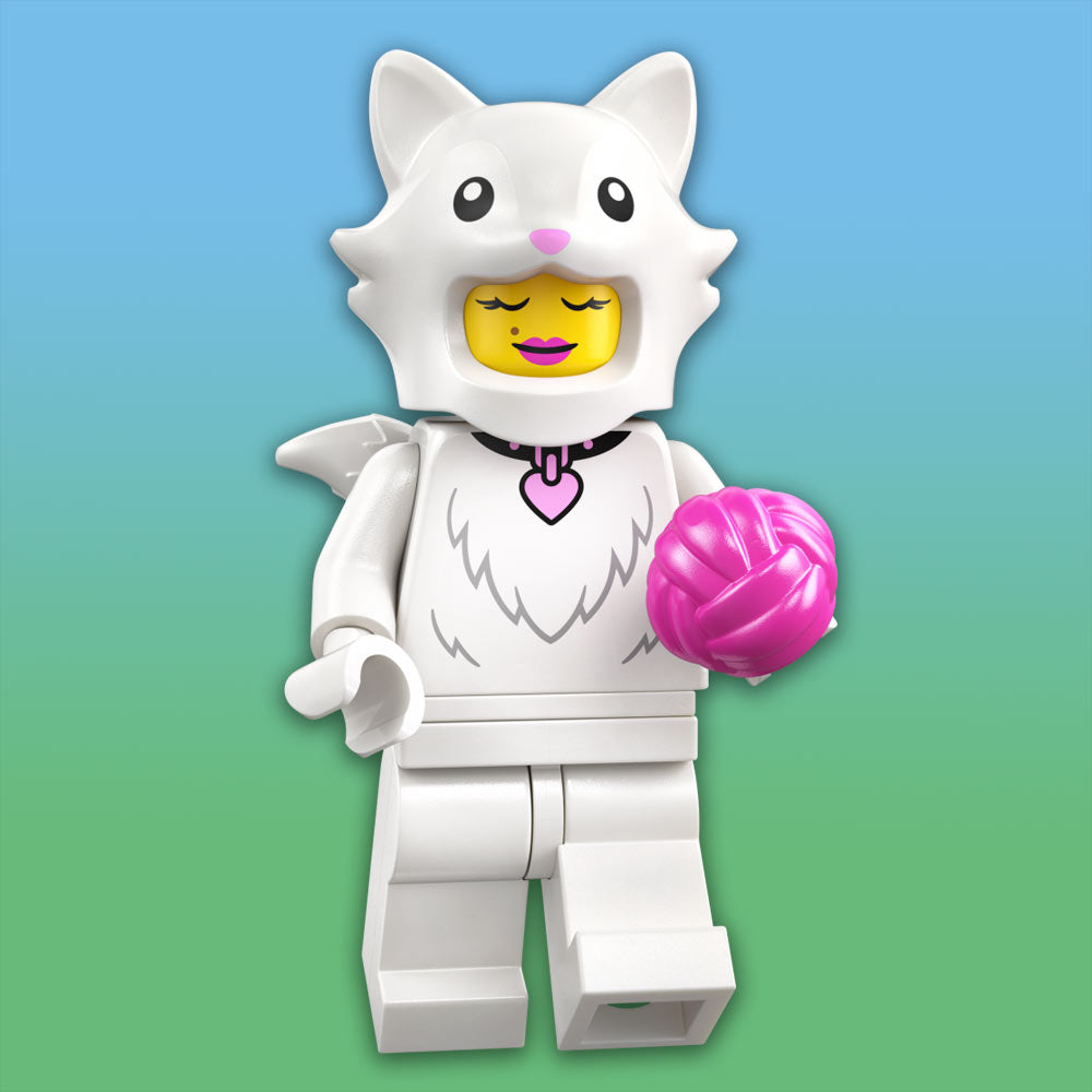 LEGO Fluffy Cat Costume Fan Minifigure 71051 Series 28 Collectible Figure