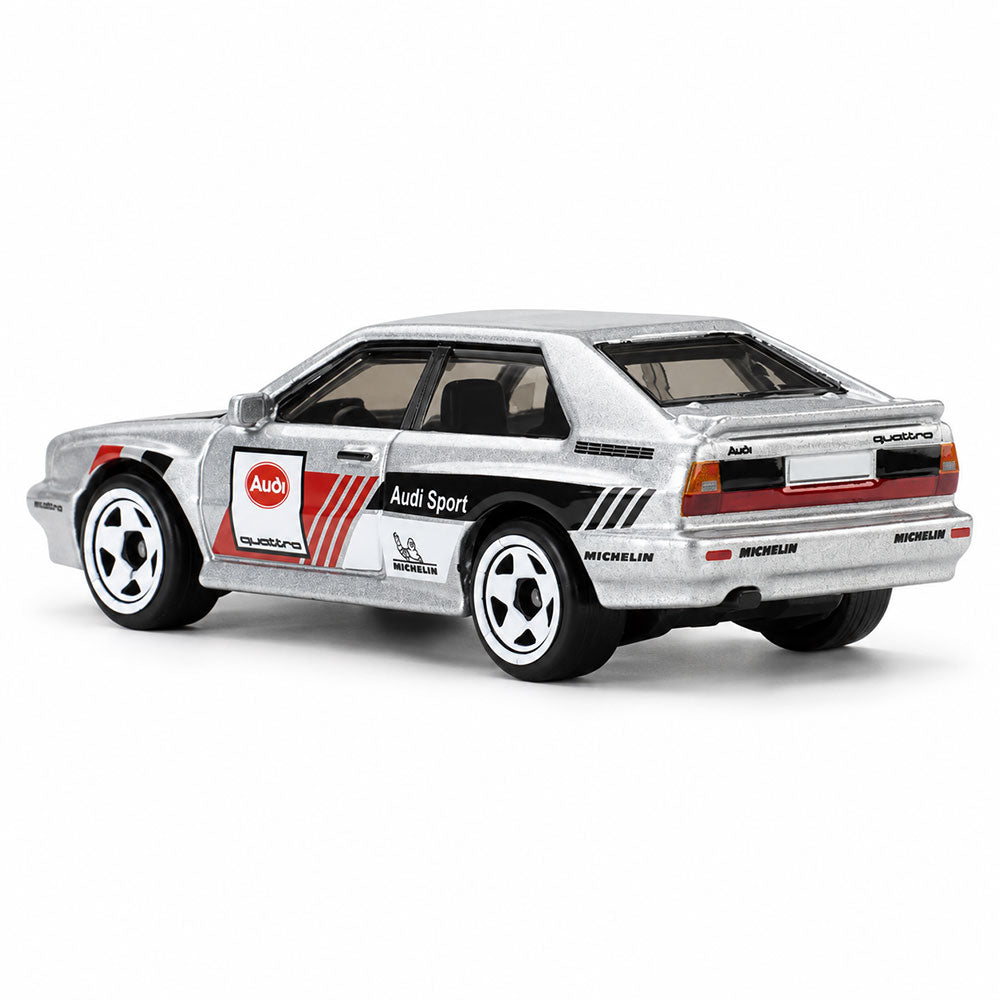 Hot Wheels 1987 Audi Quattro Silver Diecast Rally Race Car 1:64 Scale Model
