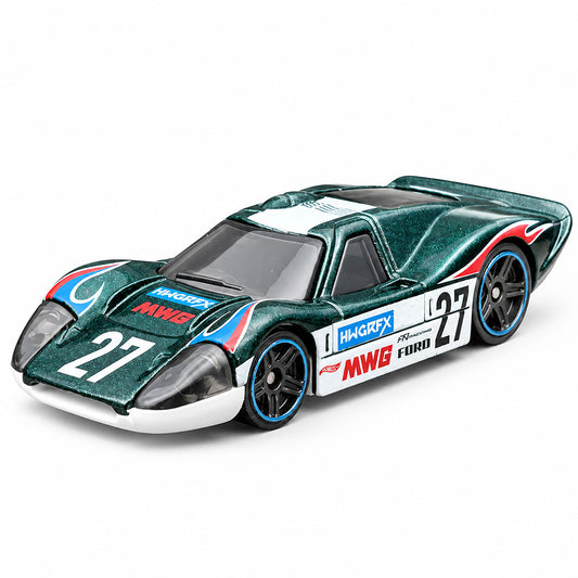Hot Wheels ’67 Ford GT40 Mk.IV Green Vintage Race Car 1:64 Scale Diecast Model