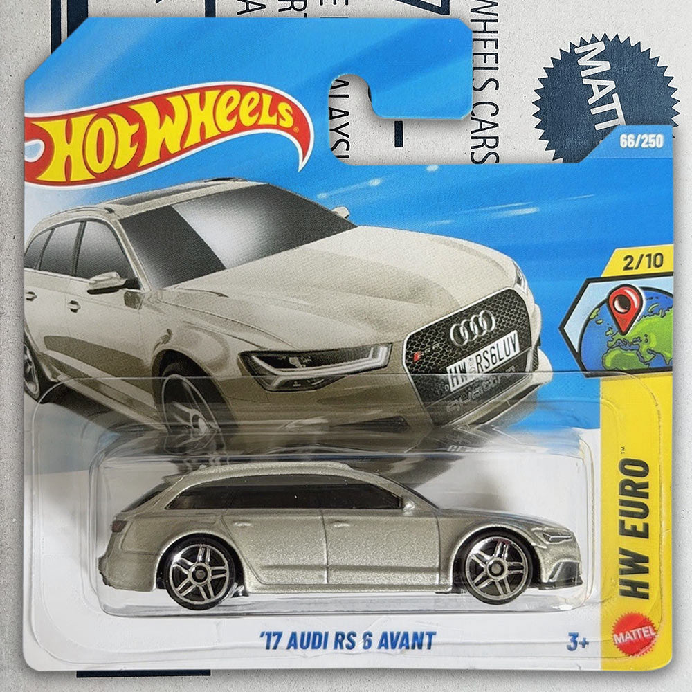 Hot Wheels 2017 Audi RS 6 Avant Silver Wagon Die-Cast 1:64 Scale Model