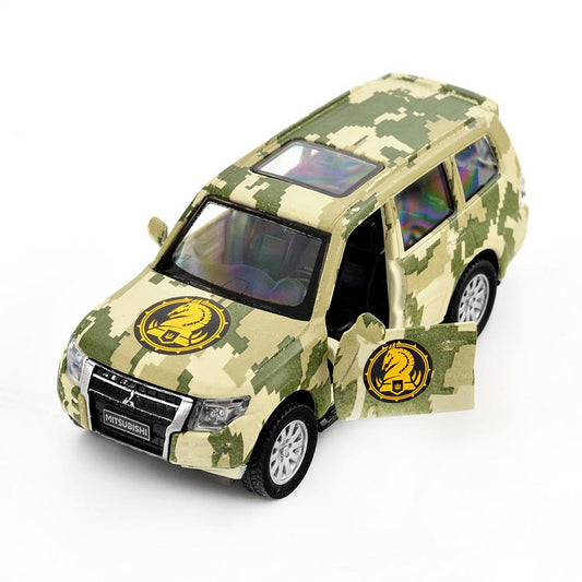 Mitsubishi Pajero 4WD Turbo 47th Brigade Magura 1:43 Diecast Model Car | TechnoDrive Chevron Heroes Ukraine Military SUV Collectible Gift