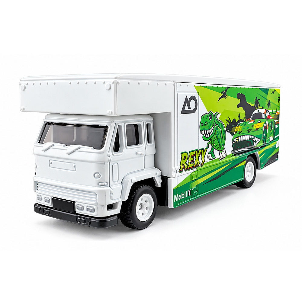 Hot Wheels Premium Porsche 911 GT3 R Team Transport Set | AO Racing REXY Race Car and Fleet Flyer Truck