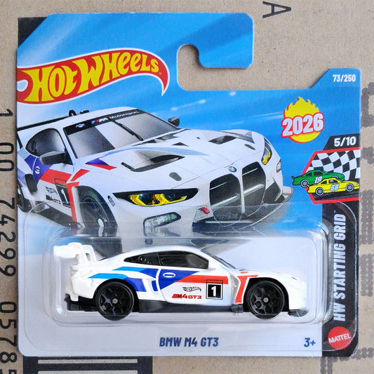 Hot Wheels BMW M4 GT3 White Diecast 1/64 Scale Model | Collectible Race Toy Car | Gift for Collector, Boyfriend, Coworker, Husband