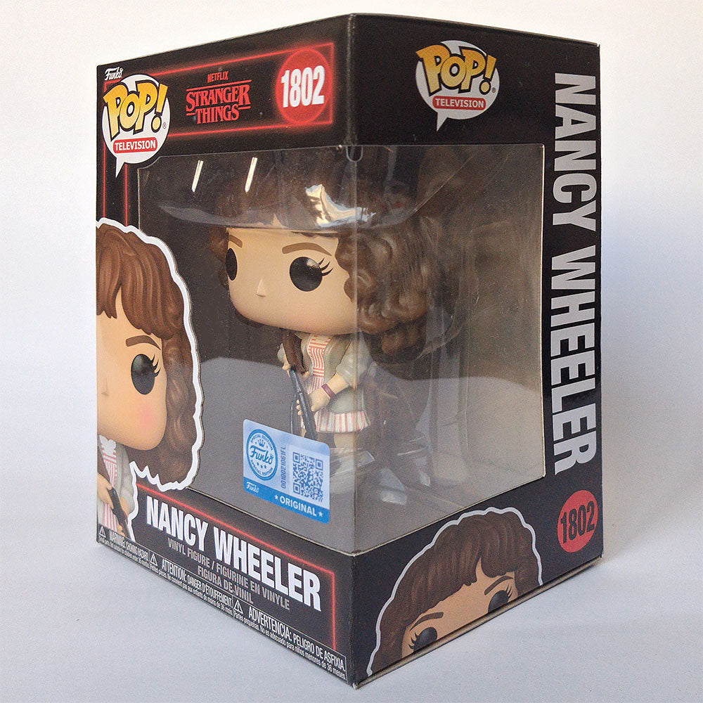 Funko Pop Stranger Things Season 5 Nancy Wheeler with Shotgun #1802 Exclusive Vinyl Figure | Gift for Collector or Fan