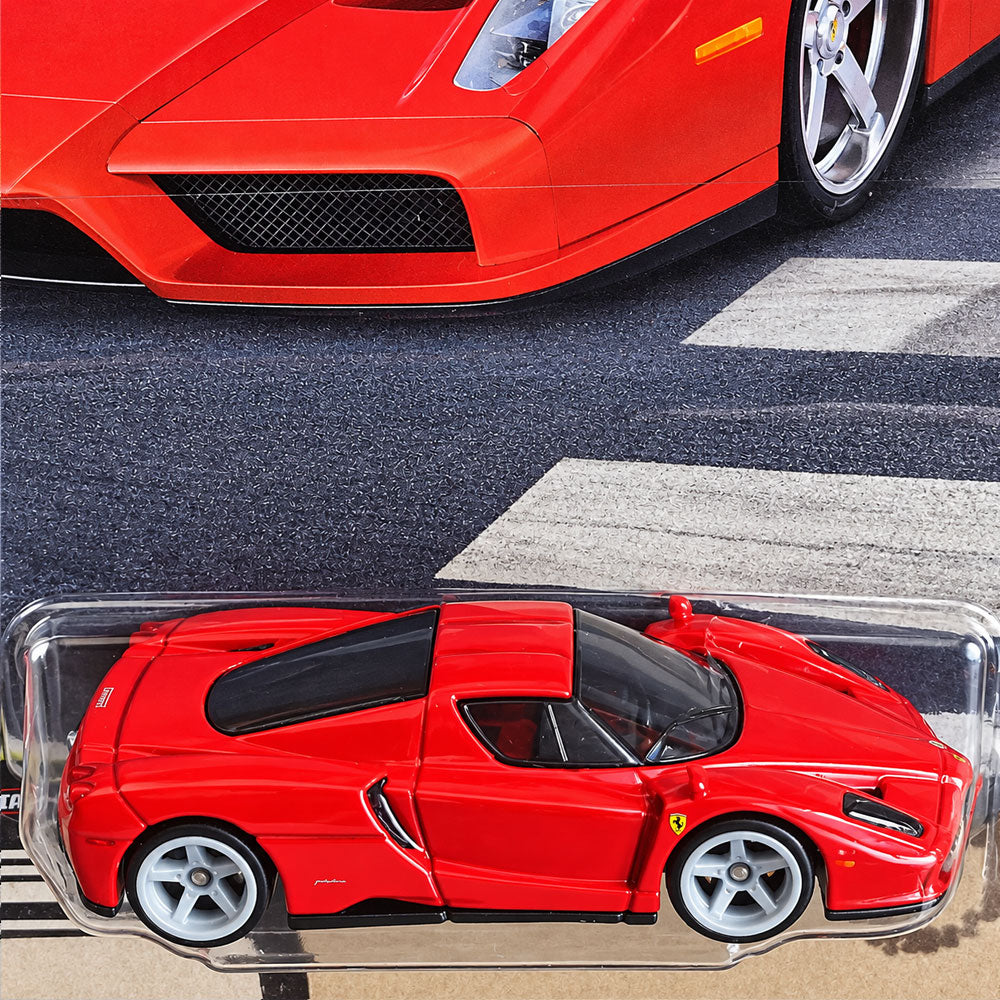 Hot Wheels Premium Enzo Ferrari Red Diecast 1/64 Scale Model | Italian Icon Rare Collectible Sports Car