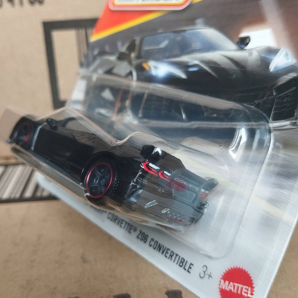 Matchbox Car 2023 Chevy Corevette Z06 Convertible Black 1:64 Scale Diecast Model | Collectible Chevrolet Sports Car