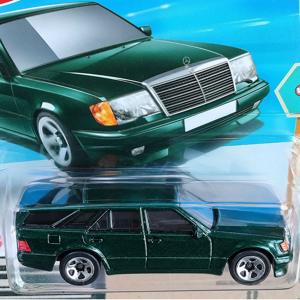 Hot Wheels Mercedes-Benz 500 E Dark Green Diecast Scale Model | Collectible 90's Luxury Sedan Car