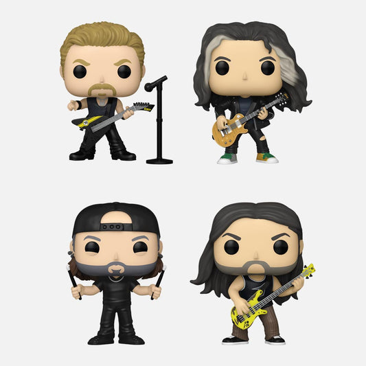 Funko Pop Metallica Set #484-487 Complete Band Collection | 4 Rocks Vinyl Figures