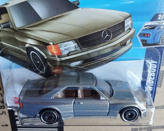 Hot Wheels 1989 Mercedes-Benz 560 SEC AMG Silver Coupe Die-Cast 1:64 Car Model