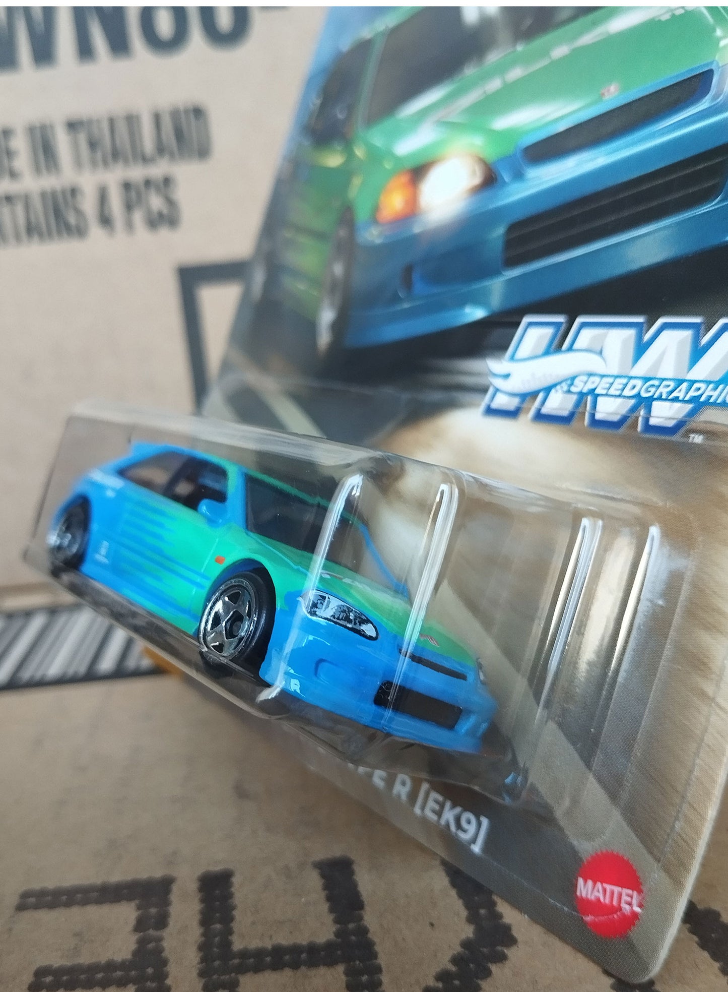 Hot Wheels 1999 Honda Civic Type R EK9 Falken Speed Graphics Die-Cast Model 1:64