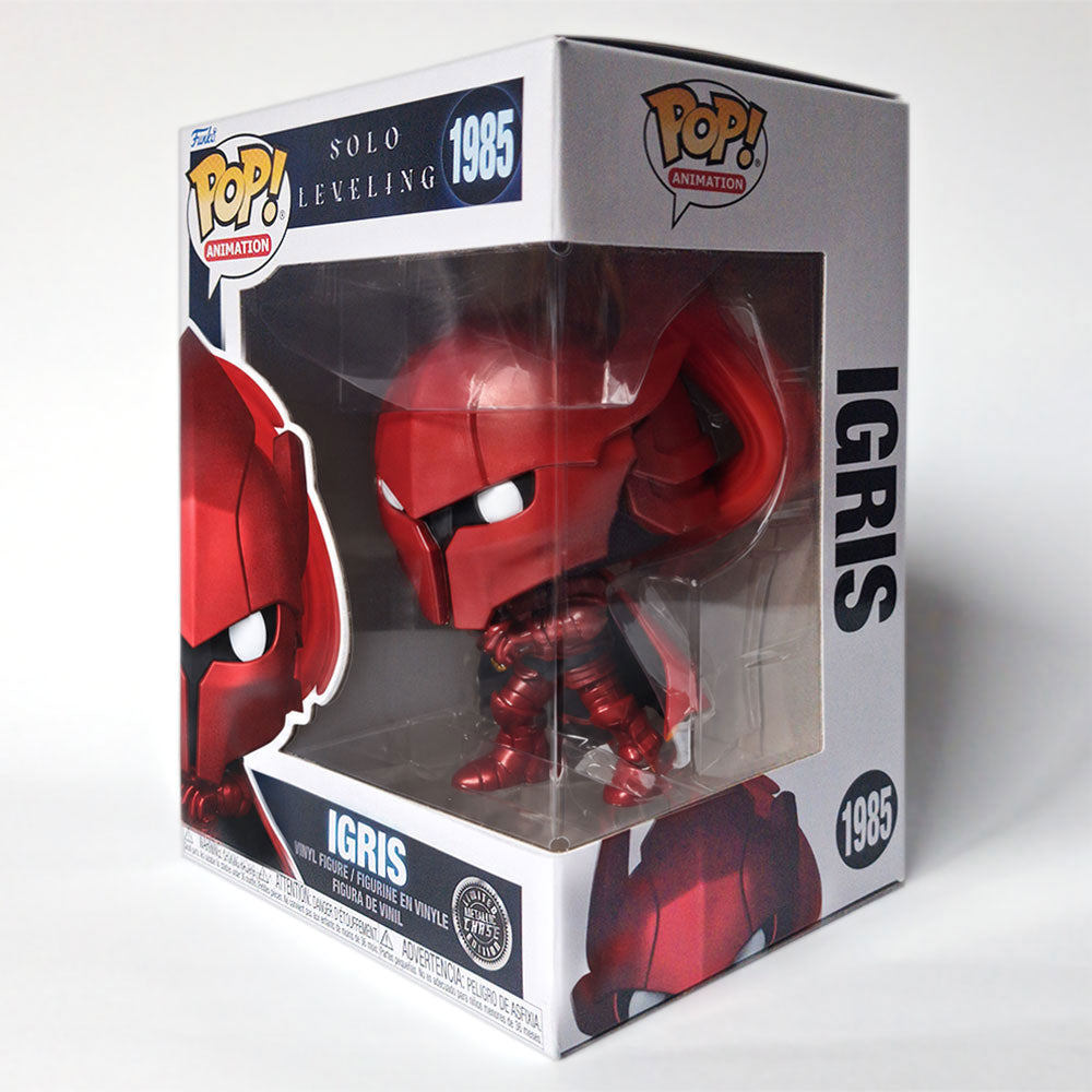 Funko Pop CHASE Igris #1985 Solo Leveling Metallic | Limited Edition Anime Vinyl Figure
