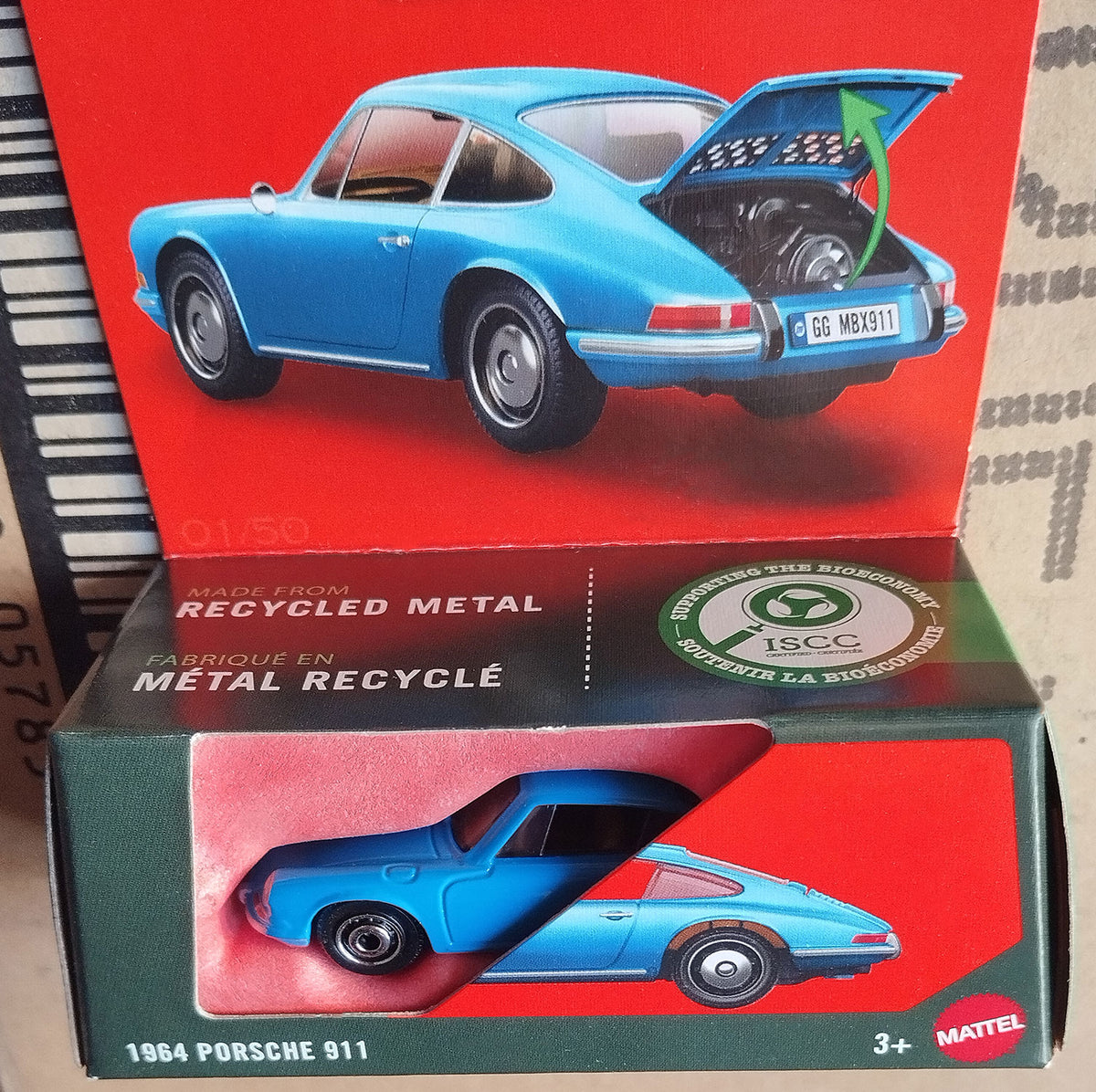 Matchbox Car 1964 Porsche 911 Blue Moving Parts 1:64 Scale Diecast Model | Collectible Vintage Car