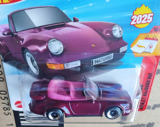 Hot Wheels Porsche 911 Turbo Cabriolet Deep Red Then and Now 1:64 Diecast Model 2025