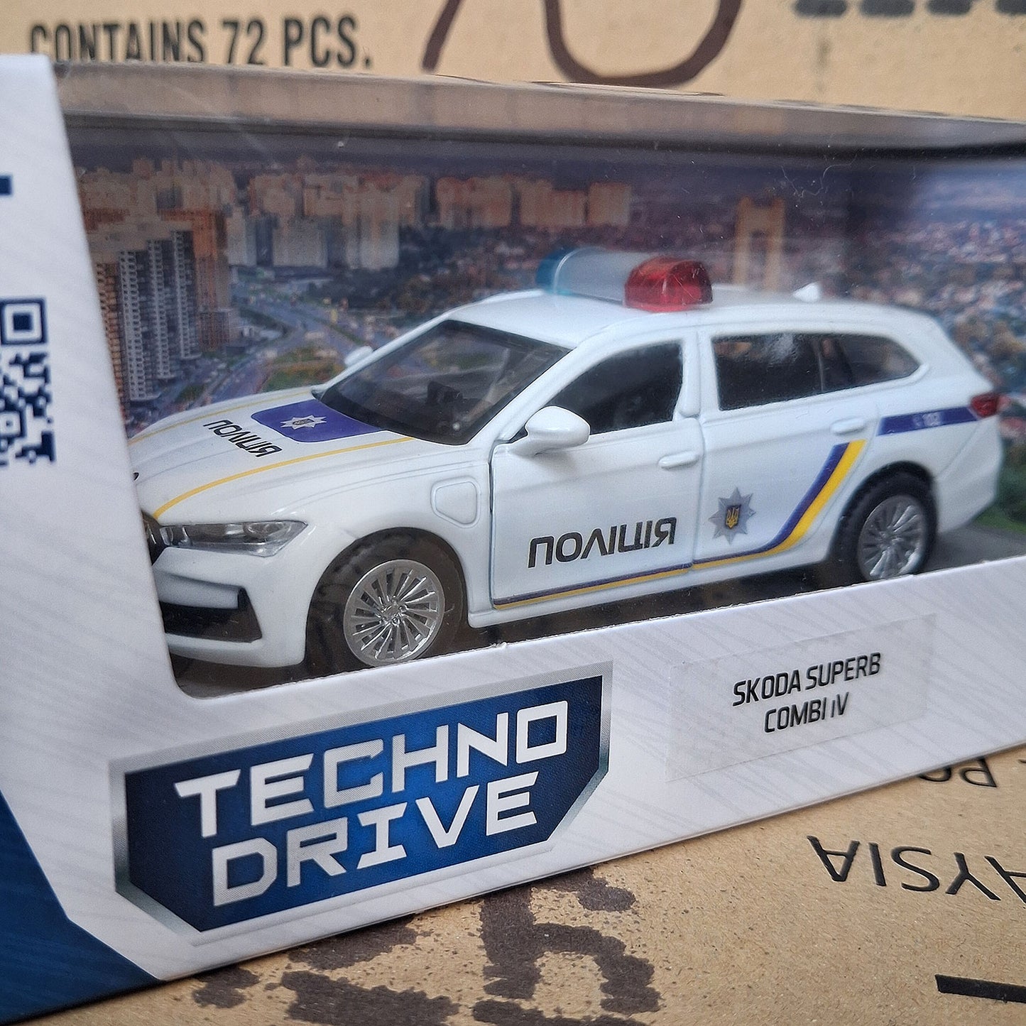 Skoda Superb Combi IV Ukrainian Police Diecast Scale 1:43 Model Car