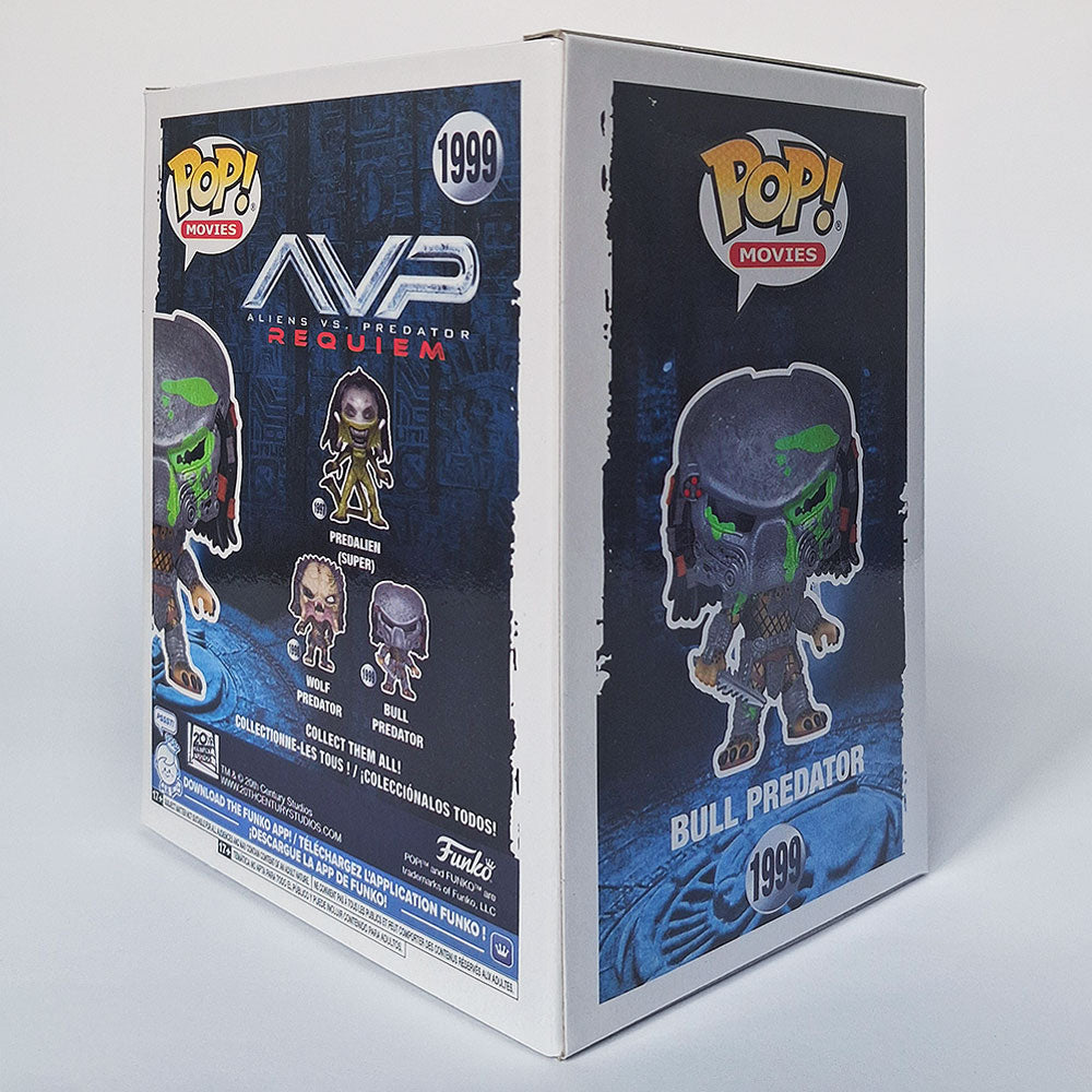 Funko Pop Bull Predator #1999 Glow in the Dark Vinyl Figure | AVP Requiem Collectible Display Figure