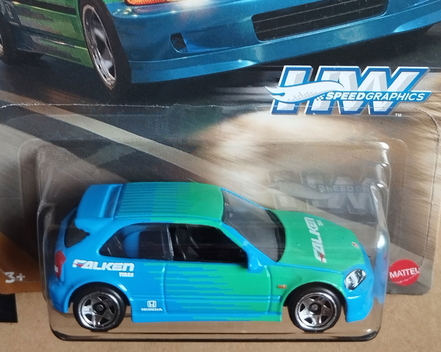 Hot Wheels 1999 Honda Civic Type R EK9 Falken Speed Graphics Die-Cast Model 1:64