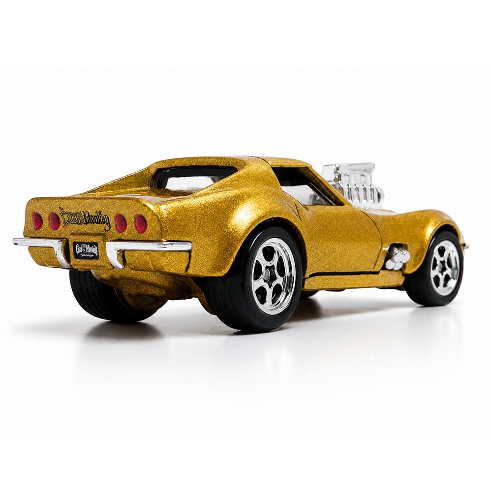 Hot Wheels 1968 Corvette Gas Monkey Garage Gold 1:64 Scale Diecast Vintage Muscle Car Model