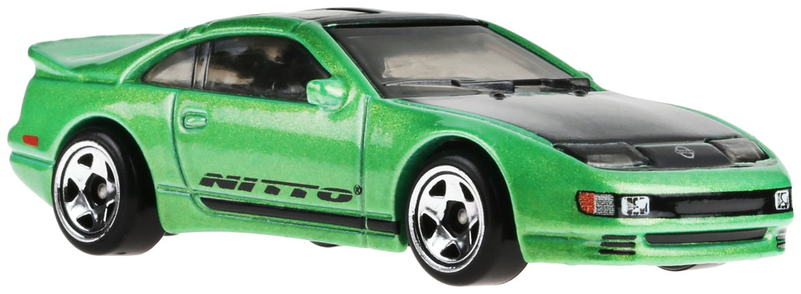 Hot Wheels Nissan 300ZX Twin Turbo Green 90s Street Scene 1:64 Diecast