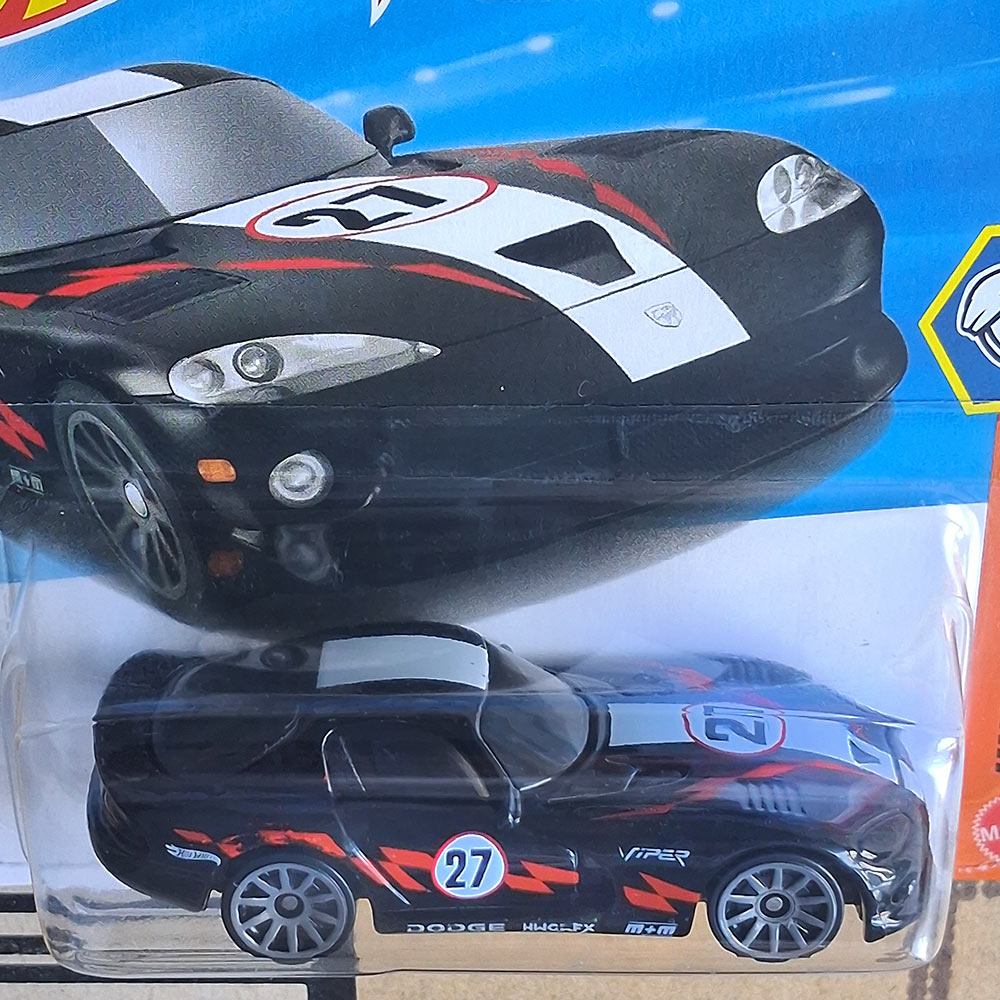 Hot Wheels ’96 Dodge Viper GTS Black Race Car 1:64 HW Torque