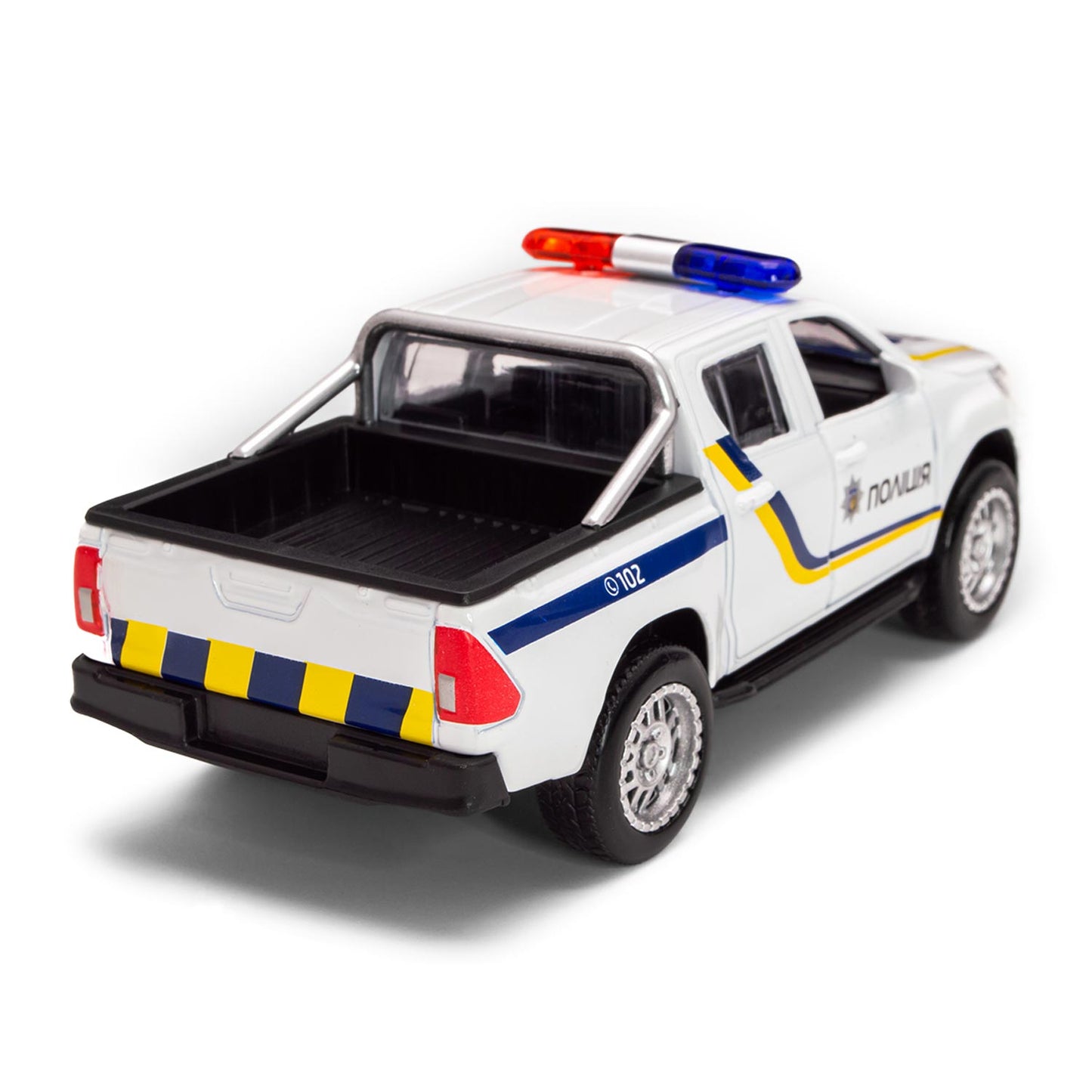 Toyota Hilux Ukrainian Police Car Official Licensed Diecast 1/43 Scale Metal Pickup Truck Model