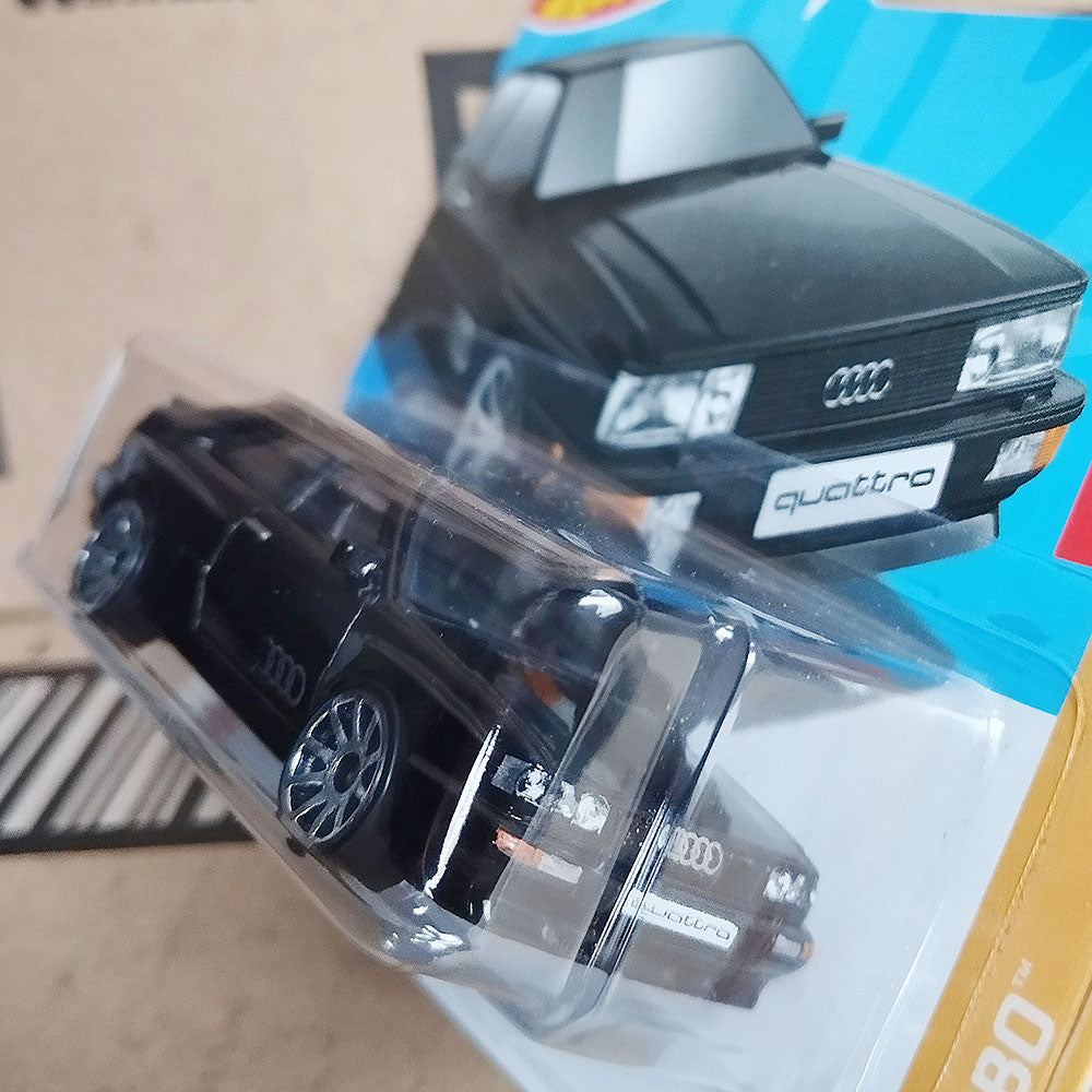 Hot Wheels 1987 Audi Quattro Blue Diecast Rally Car 1:64 Scale Model