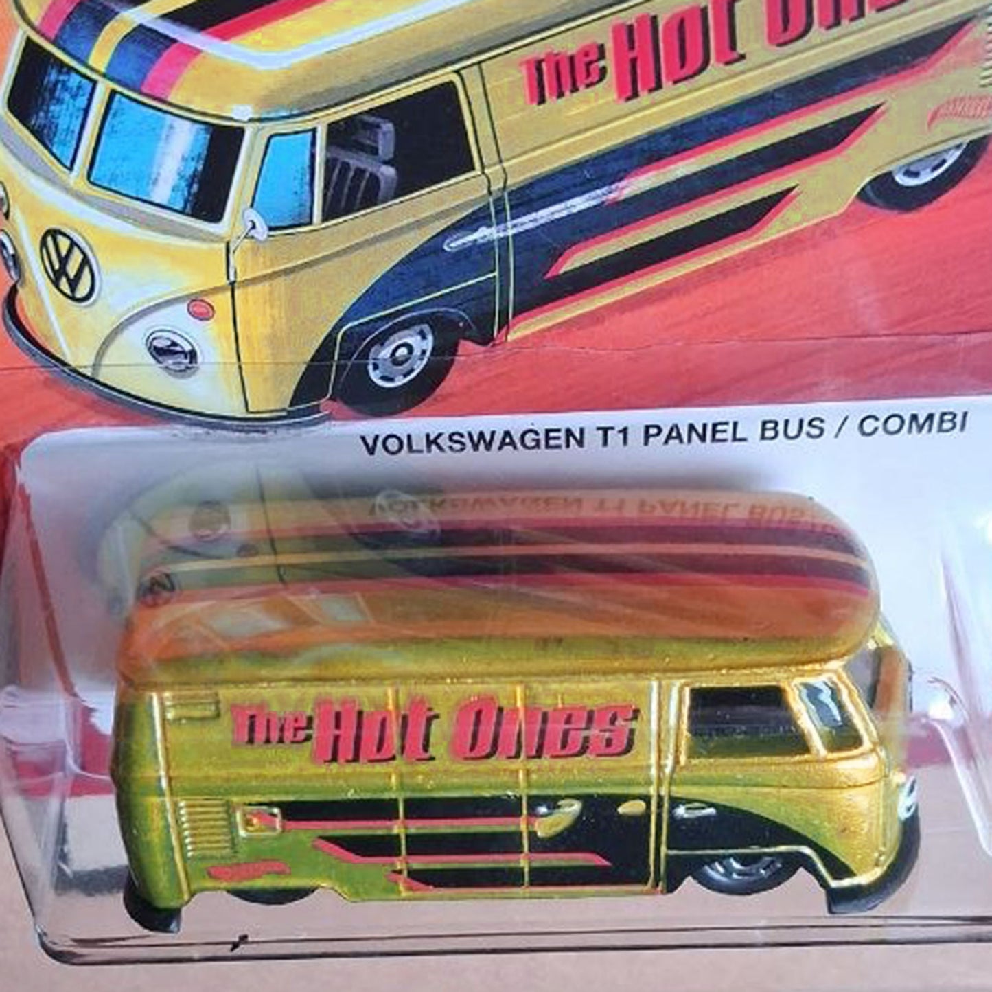 Hot Wheels Volkswagen T1 Panel Bus The Hot Ones Gold VW Van 1:64 Diecast Model