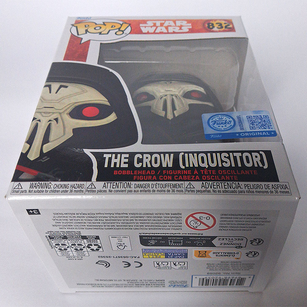 Funko Pop The Crow (Inquisitor) #832 Star Wars Vinyl Bobblehead | Dark Side Collectible Figure