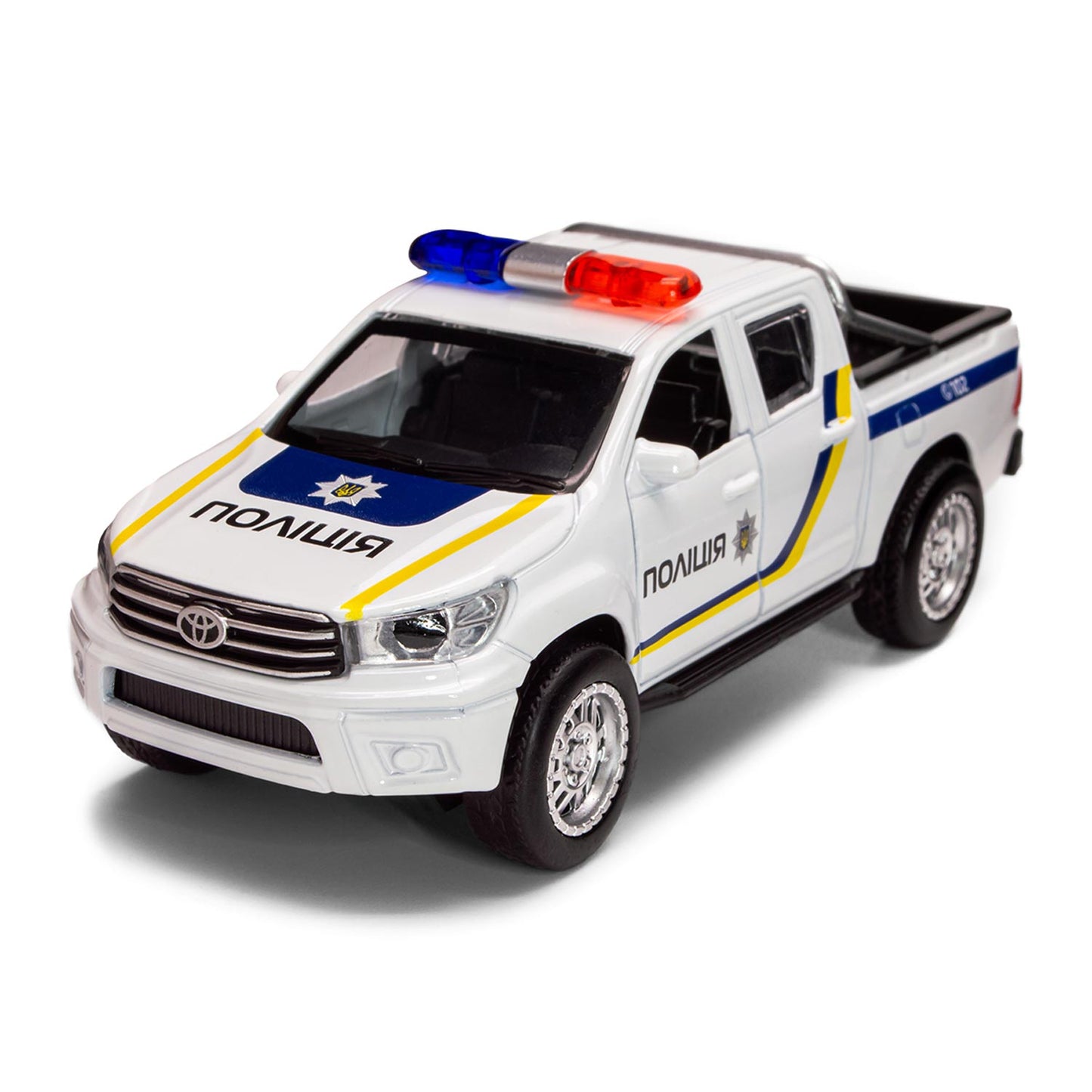 Toyota Hilux Ukrainian Police Car Official Licensed Diecast 1/43 Scale Metal Pickup Truck Model