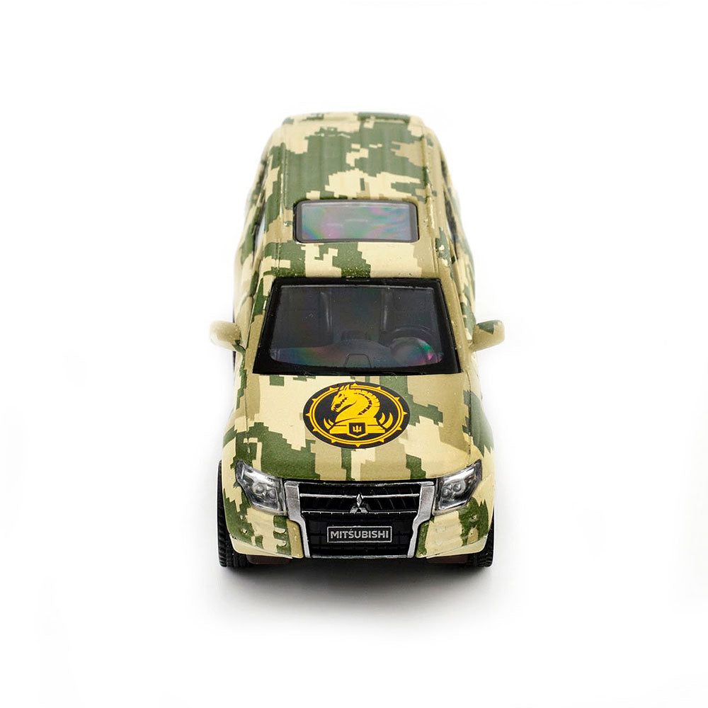 Mitsubishi Pajero 4WD Turbo 47th Brigade Magura 1:43 Diecast Model Car | TechnoDrive Chevron Heroes Ukraine Military SUV Collectible Gift