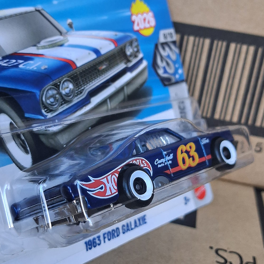 Hot Wheels 1963 Ford Galaxie Blue Race Car 2026 Diecast 1:64 HW Cool Classics