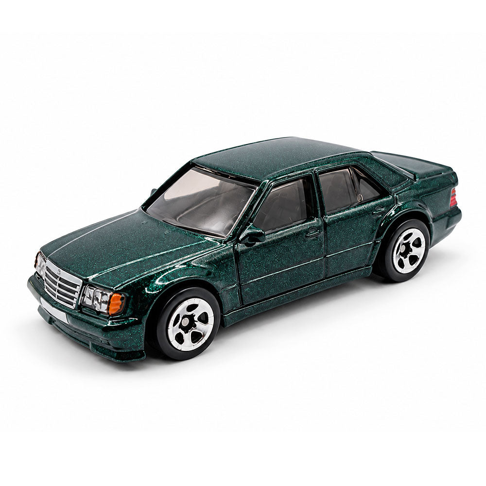 Hot Wheels Mercedes-Benz 500 E Dark Green Diecast Scale Model | Collectible 90's Luxury Sedan Car