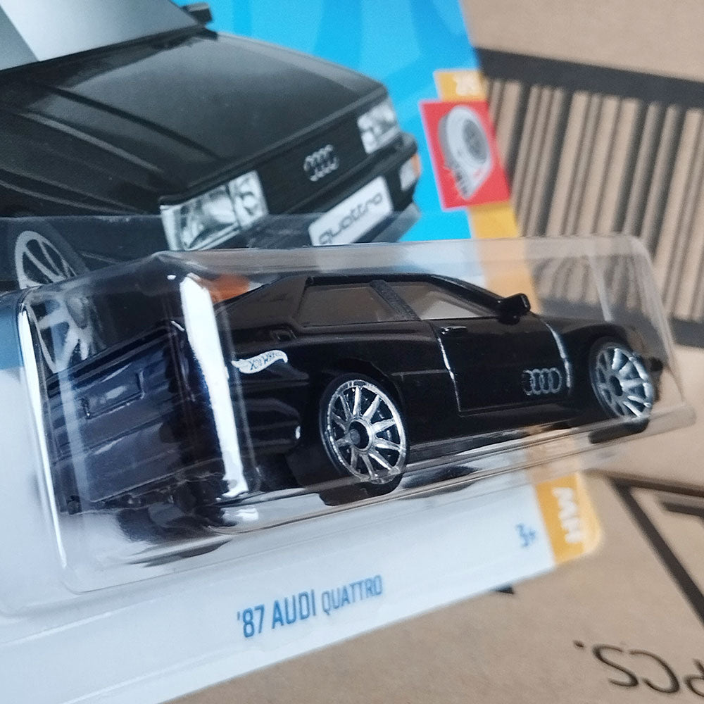 Hot Wheels 1987 Audi Quattro Blue Diecast Rally Car 1:64 Scale Model