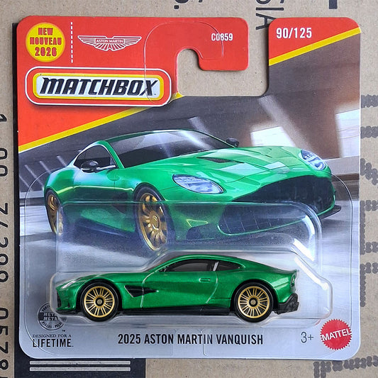 Matchbox 2025 Aston Martin Vanquish Green Diecast Car 1:64 New 2026