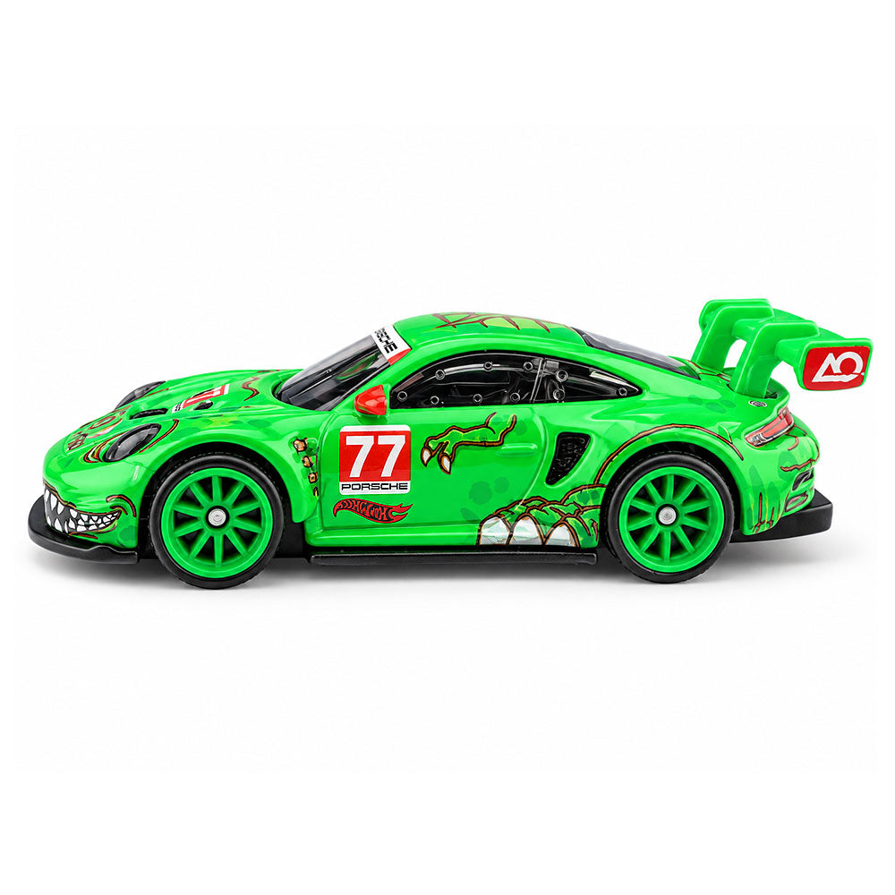 Hot Wheels Premium Porsche 911 GT3 R Team Transport Set | AO Racing REXY Race Car and Fleet Flyer Truck