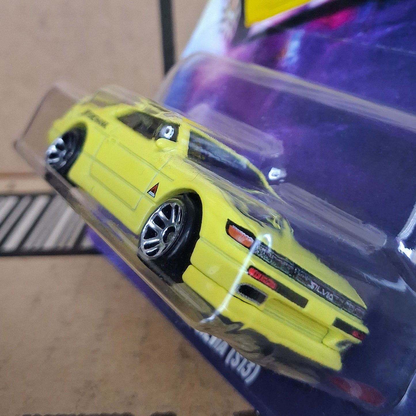 Hot Wheels Nissan Silvia (S13) Yellow Fast & Furious Tokyo Drift Silver Series 1:64 Diecast Model Car
