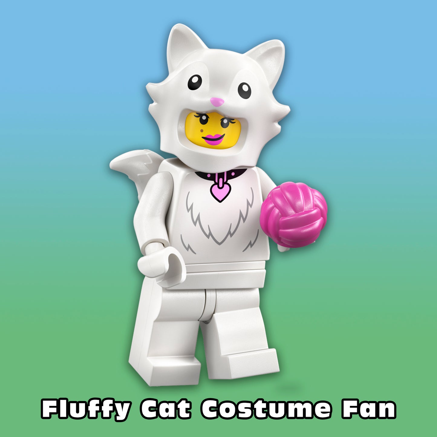 LEGO Fluffy Cat Costume Fan Minifigure 71051 Series 28 Collectible Figure