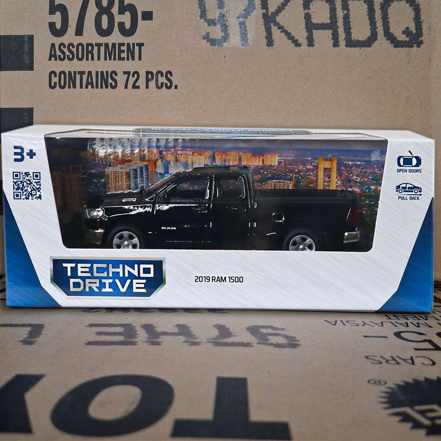 2019 Dodge RAM 1500 Black Diecast Model 1/43 Scale Pickup Truck