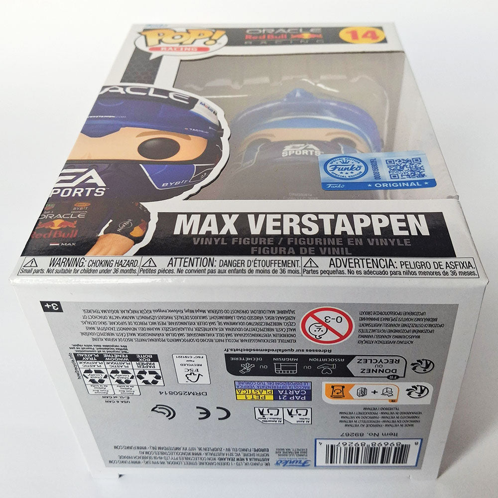 Funko Pop Max Verstappen #14 Helmet Edition Oracle Red Bull Racing Vinyl Figure | Formula 1 F1 Collectible